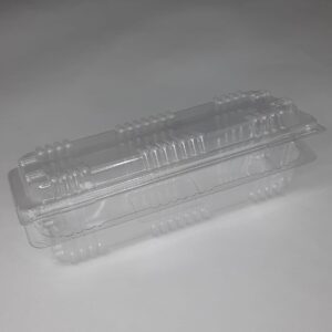 одноразовый пластиковый контейнер кпаковка коробочка прозрачная для упаковки одного эклера