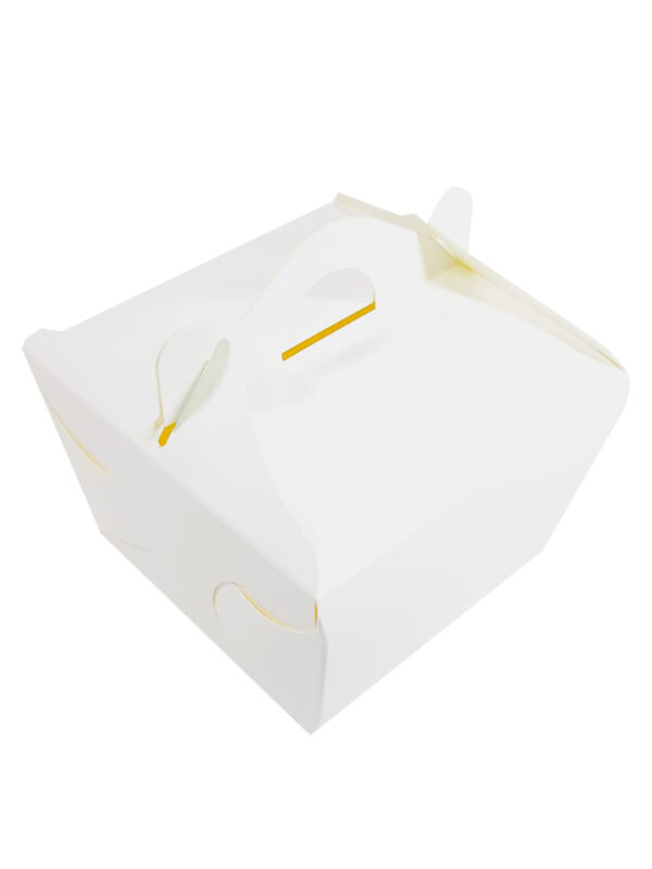 Коробка для "бенто тортиков" с размерами 120х120х85мм используется в кондитерских, кафе, точках розничной торговли для упаковки чизкейков, порционных кусочков торта, шоколада и конфет.